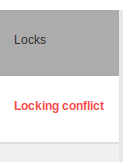 Locking Conflict