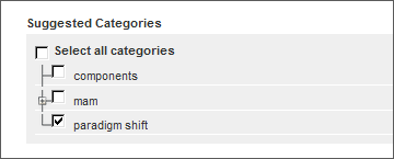 Assign categories